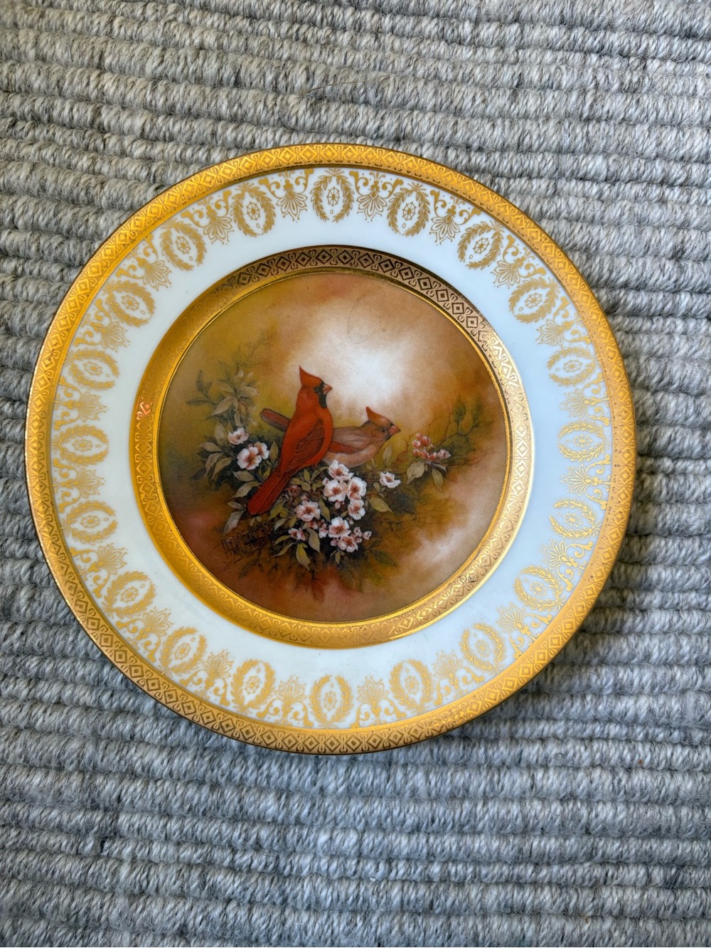 Vintage 1980 Cardinals Porcelain Plate - Patti Canaris Songbird Series